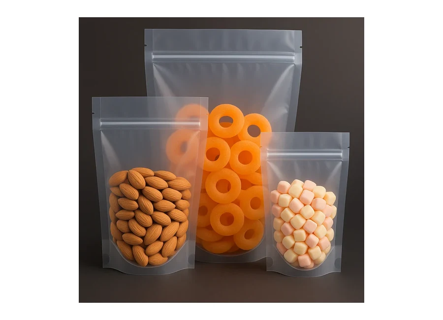 Clear Stand Up Pouch with Zipper 98mu, 1000ml product photograph